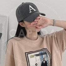 피그먼트 알파벳 볼캡 남녀공용 데일리 야구모자