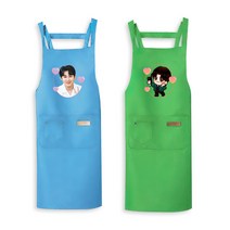 핫가이 김희재 커스텀 4종(4색) 포토/캐릭터 앞치마, 그린(포토)