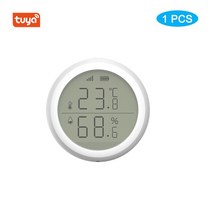 자기온습도기록계 온습도 기록용지 기록지 LED 스크린이있는 Tuya ZigBee 스마트 홈 온도 습도 센서는 Google Assistant Zigbee 허브와 함께 845EA 5, 01 1 PC