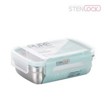 스텐락 퓨어 밀폐통 용기 김치 위생적인 스테인리스 직사각 도시락, 직사각5호(730ml)