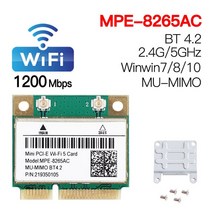 랜카드 Wifi 6 듀얼 밴드 3000Mbps MPE-AX3000H 무선 하프 미니 PCI-E Wifi 카드 블루투스 5.0 802.11axac 2.4Ghz 5Ghz 어댑터, 02 MPE-8265AC
