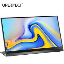포터블 서브 모니터 UPERFECT 15.6 인치 터치 uhd 4k lcd hdr 300 adobe rgb 노트북 pc 컴퓨터 용 100 ips, 6-나는 플러그