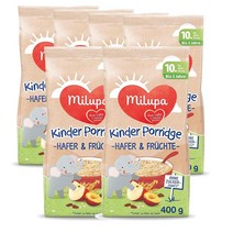 독일 밀루파 Milupa Kinde rPorridge 10개월~3살까지 아기 귀리 과일 오트밀 이유식 포리지 400g, 6팩