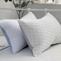 마이룸엔 시원한 냉감 여름 꿀잠템 아이스 쿨 베개 40x60 50x70, 그레이, 커버+솜