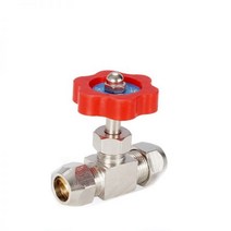 구멍 직경 주황색 플라스틱 손잡이 금속 고압 내구성 튜브 니들 타입 글로브 밸브 6mm 8mm 10mm 12mm