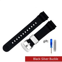 SEIKO 세이코 시계 호환 22mm 다이버 블랙 오렌지 실리콘 젤리 러버 밴드 우레탄 핀버클 탱버클 스트랩 시계줄