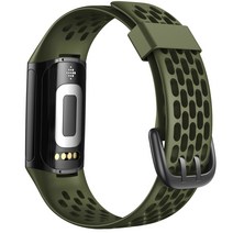 Fitbit Charge 5 스트랩 통기성 방수 고무 손목 밴드 핏비트 시계줄, #4, For Fitbit Charge 5
