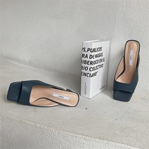 셀러허브 여성패션 [코지23] 여자 심플 매력 하이힐 사각코 토오픈 가죽 펌프스
