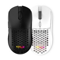 제닉스크리에이티브 TITAN GV AIR 타공 무선 게이밍 마우스, 화이트