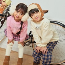 [유니키즈] 램체크 기모 상하복세트 겨울 아동복 유아 키즈의류 남아 여아 남매룩 하나비