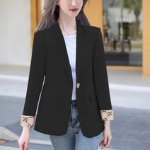 위위브렌 여성용 베이직 심플 버튼 자켓 세미 정장 데일리 아우터