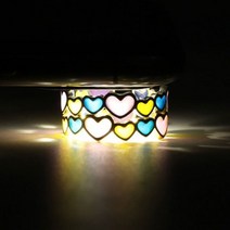 반지 다이아가드링 빛나는 사랑 하트 어두운 패션 조정 가능한 커플 실버 색상 핑크 블루 라이트 연인을 위한 보석 선물 181272