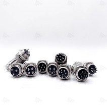 케이블 연결 항공잭 너트형 원형 콘택트 커넥트 파열방지 일체형 플러그 16mm, I) 10PIN 1P
