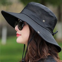 하루연구소 남여공용 등산 캠핑 낚시 모자 버킷햇 사파리모자 아웃도어 챙 모자, 블랙