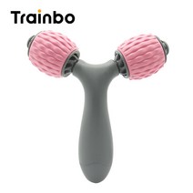 다리 마사지 거품 축 경락 소통 피트니스 근육 휴식 기구 클립 종아리 마사지 롤러, Y 형 릴렉싱 롤러 (페어리 핑크)