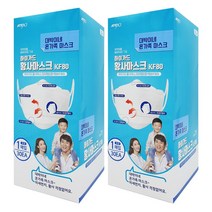 아텍스 하이가드 귀편한 황사 방역 국산 미세먼지 온가족 보건용 마스크 KF80 대형 60매