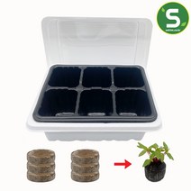 솔림지피7 펠렛 6개 + 6구 모종 포트 세트 지피7, 단품