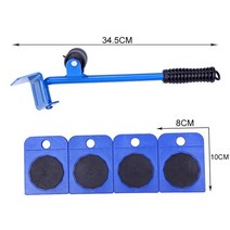 이동바퀴 튼튼한 가구 리프터 롤러 바퀴 5 개 이동 슬라이더 수송 키트 트롤리 소파 캐비닛 테이블 도우미, 푸른, 03 blue