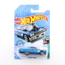 핫휠 자동차 미니카 다이캐스트2020-58 오리지널 핫 휠 미니 합금 쿠페 64 쉐비 임팔라 1/64 금속 다이 캐, 01 2020-58