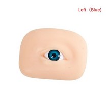 메이크업 반영구 문신 연습 5D 눈썹 피부 질감 실리콘 몰드 얼굴 부드러운 속눈썹 뷰티 아카데미 1개, blue left