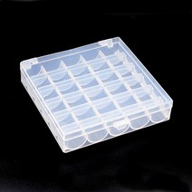 가정용미싱보빈케이스 30칸 화이트(투명)-보빈별도