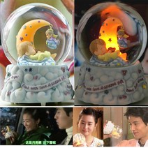 스노우볼 MY GIRL 내 여자 수정 구슬 오르골 드라마 스타일 빛나는 달 눈, [04] 통째로 회전하는 백설공주 