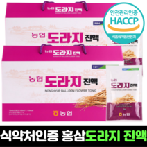 식약처인증 도라지진액 홍삼도라지 60포 2개월분 홈삼도라지청 도라지진액 도라지액기스 6년근 도라지차 추출액 추천 효능