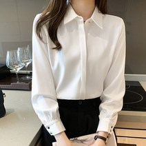 오피스 셔츠 출장 행사 마의 여자 투피스 캐주얼 비지니스 9부 단정 화이트