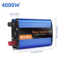 시거잭 인버터 차량용 다르다 태양광 220V 변환기 6000W 수정 사인파 인버터 12v 220v 자동차 태양광 24V, 01 4000W_02 24V_01 220V_01 범용