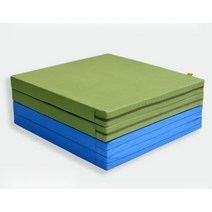 안전매트 낙법 덤블링 체조 매트 접이식 육상 체육관 태권도, 2mx1mx10cm  라이트 블루