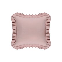 마벨러스 사각 쇼파 쿠션 (가죽 / 면 /린넨), 프릴 미스티로즈