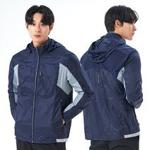 콜핑 1861JK201M 바람막이 배색 절개 드라이 후드 탈부착 남자 등산 자켓