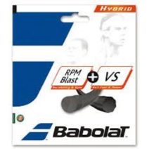 Babolat 바볼랏 RPM 블라스트 Blast 1.25mm   VS 터치 내츄럴 1.30mm 팩 테니스 스트링, 기본