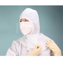 푸카 후드형 방진모 위생모 방역용품 제전복 위생복, 1개, 스카이블루3XL