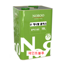 [노루페인트] 수에나멜 플러스 유성페인트 18L (기본칼라) - (목재/ 철재용/판넬/H빔/컨테이너), 검정색 무광, 1개