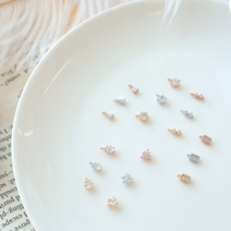 [1개]고리형 비즈반지 전용 팬던트 3탄 GP601-3 미니 물방울 실버 골드 로즈골드, 6.더블사각(골드)