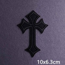 의류용 예수 십자가 패치 철 열 접착 재킷 및 모자 스티커, 16 PE6633CT