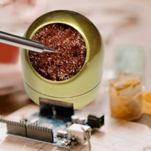 납땜용 인두기팁 클리너 크리너 와이어 납땜제거금속망, 골드