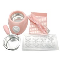 초콜릿 멜팅기 치즈 퐁듀 중탕기 DIY 만들기 세트 1구 2구, 핑크 싱글 및 액세서리 증정, 1개
