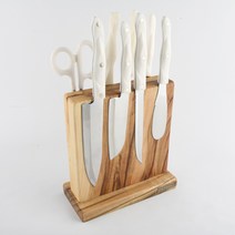 히즈다이닝 올리브 느티 캄포 원목 자석 칼블럭 칼꽂이 칼거치대 칼걸이, 캄포 자석칼블럭(스탠드형)