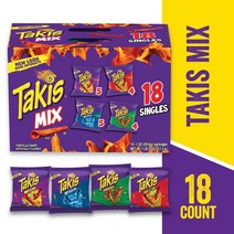 타키스 푸에고 블루히트 또띠아 칩 버라이어티 팩 511.2g, 18Singles-18oz