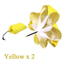 달리기 운동기구 다이어트 축구 속도 훈련 드래그 낙하산 야외 신체 장비 저항 우산, 4.Yellow x 2