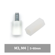 플라스틱 지지대볼트 너트 M3 M4 육각 스페이서 연결 관통 모니터암 브라켓연장 PCB기판 서포트, 2.지지대 너트(플라스틱), M3(3mm), 30mm, 1개