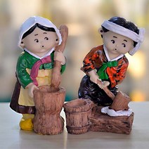 B820/외국인선물/2p/민속인형/전통인형/한국전통인형/한국민속인형/전통민속인형, 절구남녀