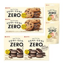 [롯데제과] 제로 초콜릿칩 84gX2개+카카오케이크171gX2개+후르츠젤리52gx2개, 제로 3종 6개입