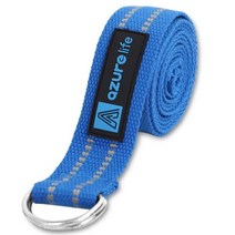 A AZURELIFE Premium2 in 1 요가 매트 스트랩 휴대용 조절 가능한 요가 매트 캐리어 슬링 스트레치 밴드로 두 배, Blue