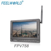 필월드 Feelworld fpv758 공식 7 인치 1024x600 hd 스크린 무선 fpv 모니터 go pro with single 5.8g 32ch 수신기, 없음