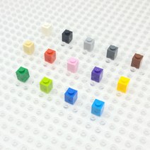 요고요 레고 호환 부품 커스텀 벌크 브릭 블럭 타일 플레이트 100G 소포장 패키지, [브릭 1 x 1] 밝은 파랑 100G