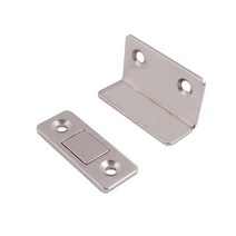 가구부속 도어 슬림자석 캐치 2개 24x41mm 미닫이 여닫이 문고정 ㄱ자 문들뜸 해소