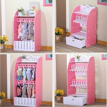 강아지 고양이 옷장 반려견 용품 산책 옷 정리 옷걸이, 더블  + 컬러 노트 + 행거 없음헬로 키티